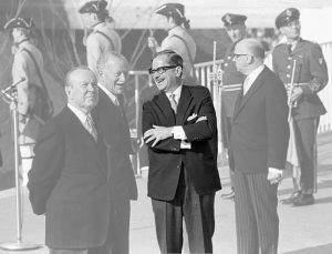 Lester B. Pearson, Roland Michener, Daniel Johnson et Jean Drapeau (Expo 67)
