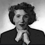Portrait numérique d'Enid Blyton d'après photo