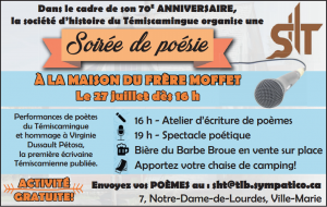 Publicité parue dans un journal local.